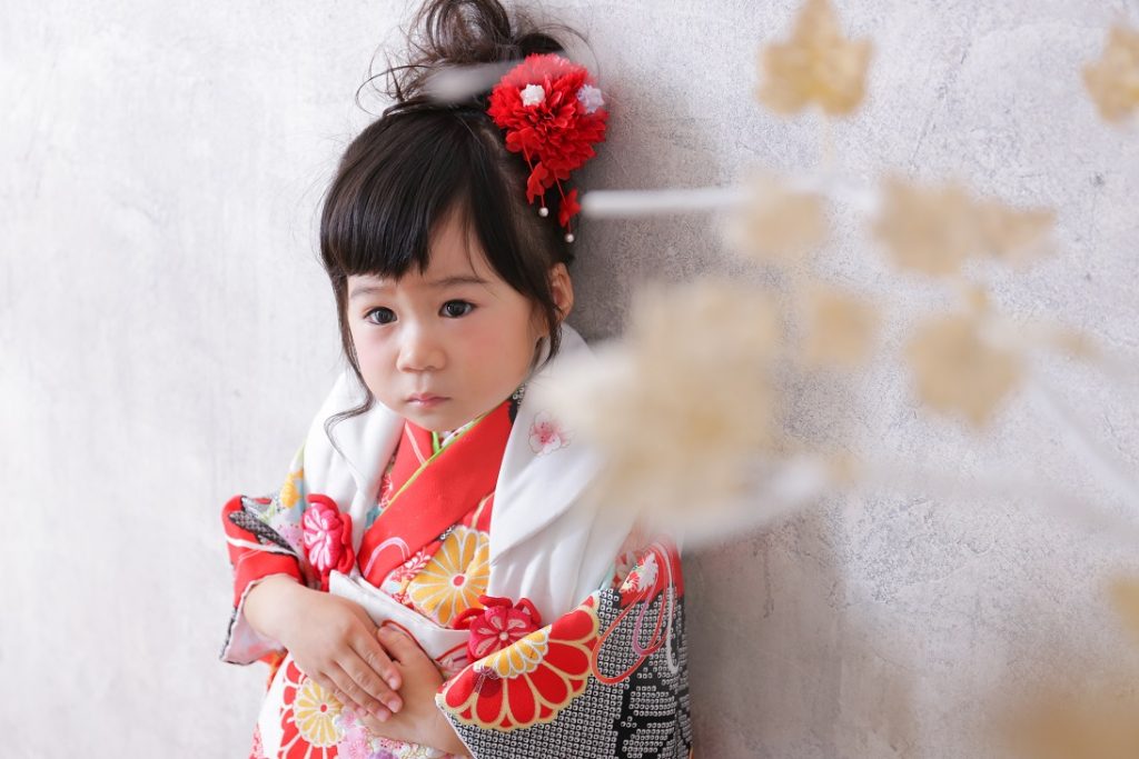 3歳さんに人気のヘアスタイル 着物編 南青山スタジオ 東京 大阪の七五三 子供写真はフォトスタジオ コフレ