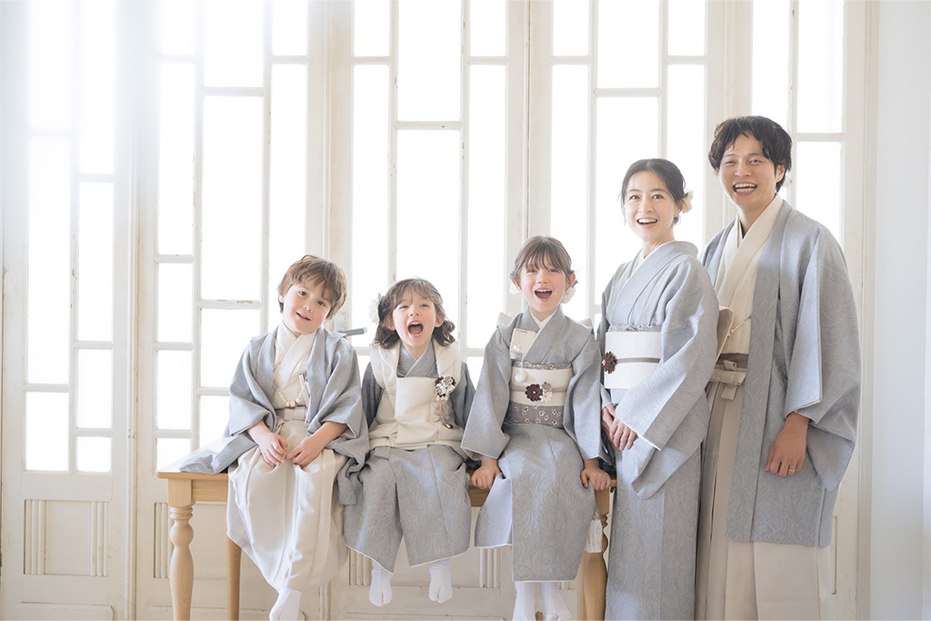 七五三家族写真